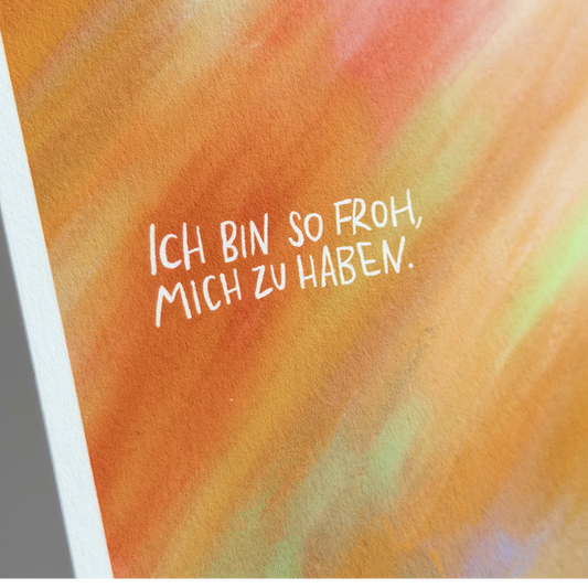 Postkarte "Froh mich zu haben"