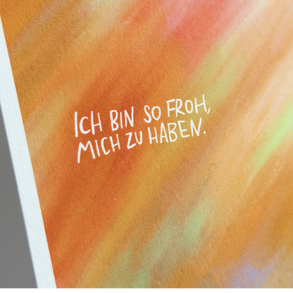 Postkarte "Froh mich zu haben"
