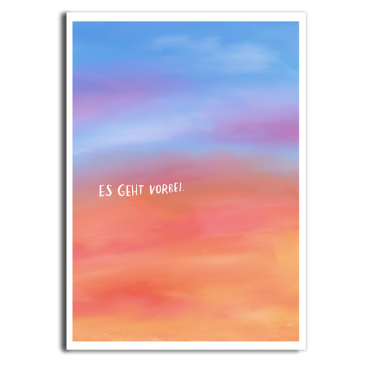 Postkarte "Es geht vorbei"