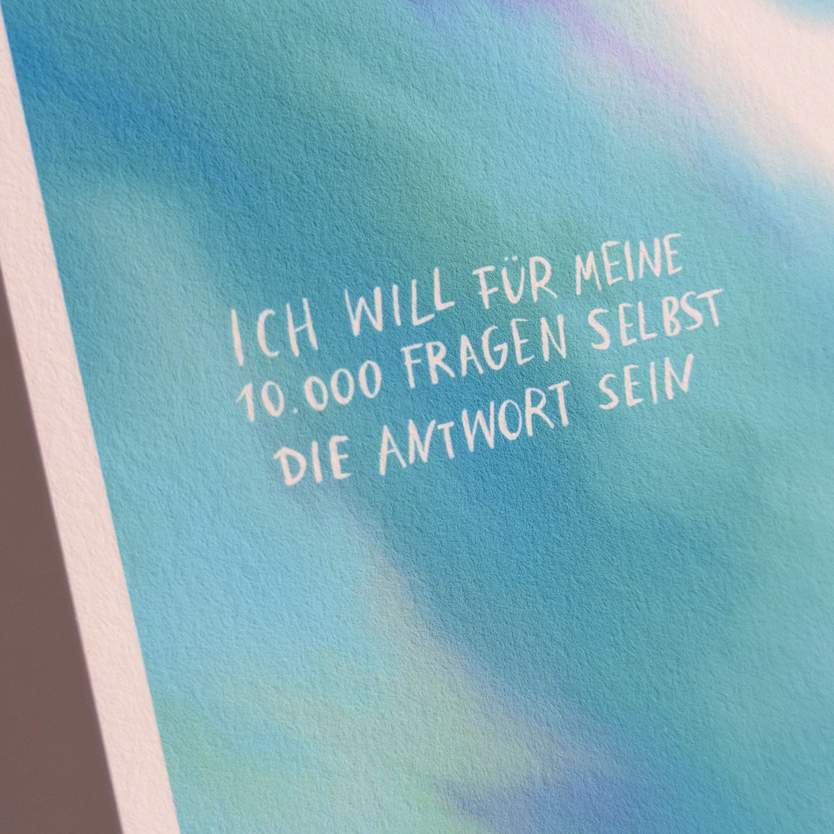 Postkarte "10.000 Fragen"