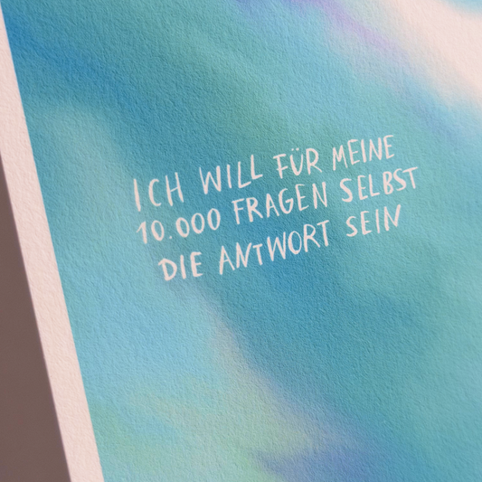 Postkarte "10.000 Fragen"