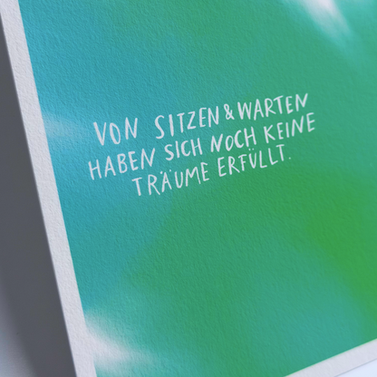 Postkarte "Sitzen & Warten"