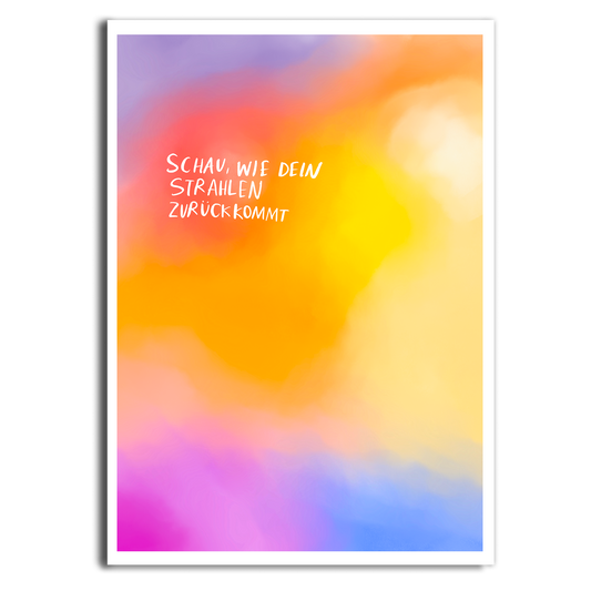 Postkarte "Strahlen"
